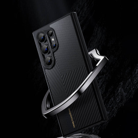 Galaxy S24 Kılıf M-safe Şarj Özellikli Karbon Fiber Benks Montage Hybrid ArmorPro Kevlar Kapak