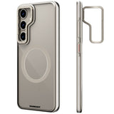 Galaxy S24 Kılıf M-safe Şarj Özellikli Sararma Önleyici Youngkit Crystal Grid Kapak