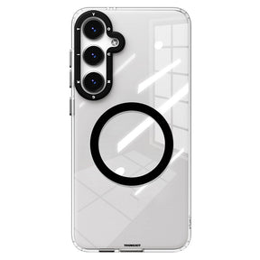 Galaxy S24 Kılıf M-safe Şarj Özellikli Sararmaya Karşı Dayanıklı Youngkit Clear Crystal Serisi Kapak