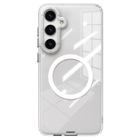 Galaxy S24 Kılıf M-safe Şarj Özellikli Sararmaya Karşı Dayanıklı Youngkit Clear Crystal Serisi Kapak