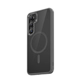 Galaxy S24 Kılıf M-safe Şarj Özellikli Şeffaf Arka Yüzey Benks MagClap TPU Çerçeve Kapak