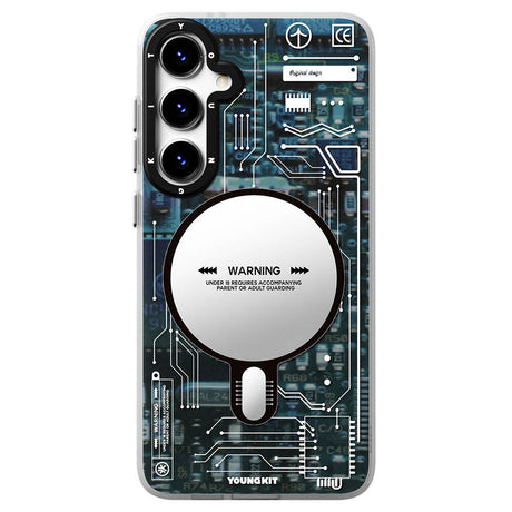 Galaxy S24 Kılıf M-safe Şarj Özellikli YoungKit Technology Serisi Kapak