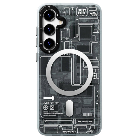 Galaxy S24 Kılıf M-safe Şarj Özellikli YoungKit Technology Serisi Kapak