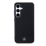 Galaxy S24 Kılıf Mercedes Benz Orjinal Lisanslı M-safe Şarj Özellikli Deri Dokumalı Sade Kapak