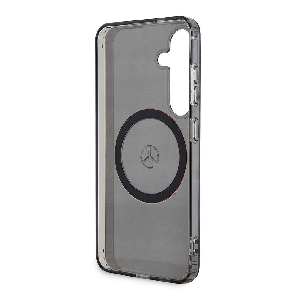 Galaxy S24 Kılıf Mercedes Benz Orjinal Lisanslı M-safe Şarj Özellikli IML Yıldız Logolu Red Ring Kapak