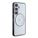 Galaxy S24 Kılıf Mercedes Benz Orjinal Lisanslı M-safe Şarj Özellikli PC TPU Transparan Black Ring Kapak