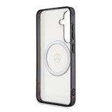 Galaxy S24 Kılıf Mercedes Benz Orjinal Lisanslı M-safe Şarj Özellikli PC TPU Transparan Black Ring Kapak