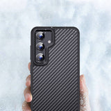 Galaxy S24 Plus Kılıf Aramid Karbon Fiber M-safe Özellikli Wlons Radison Kapak