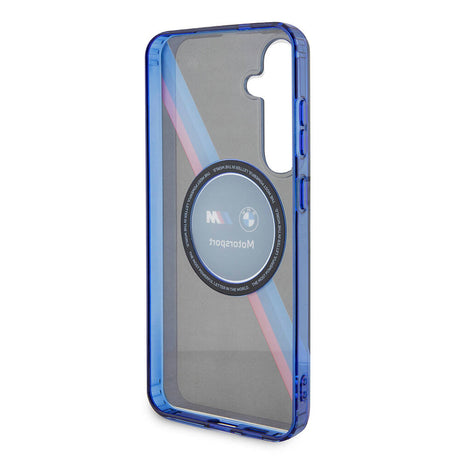 Galaxy S24 Plus Kılıf BMW Orjinal Lisanslı M Logolu Üç Renk Çizgili Motorsport Circle Kapak