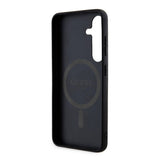 Galaxy S24 Plus Kılıf Guess Orjinal Lisanslı M-safe Şarj Özellikli PU Halkalı 4G Desenli Yazı Logolu Kapak