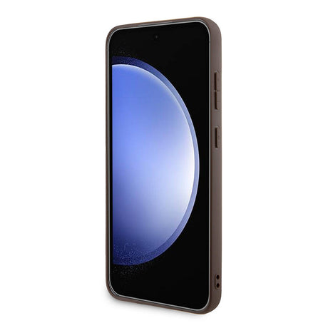 Galaxy S24 Plus Kılıf Guess Orjinal Lisanslı M-safe Şarj Özellikli PU Halkalı 4G Desenli Yazı Logolu Kapak
