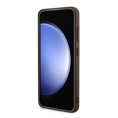Galaxy S24 Plus Kılıf Guess Orjinal Lisanslı PU Deri Şerit Logo Dizaynlı Kapak