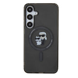 Galaxy S24 Plus Kılıf Karl Lagerfeld Orjinal Lisanslı M-safe Şarj Özellikli Karl & Choupette IML Baskılı Kapak