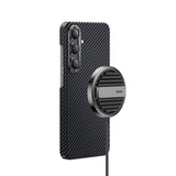 Galaxy S24 Plus Kılıf M-safe Özellikli Karbon Fiber Benks Essential ArmorAir 600D Kevlar Kapak