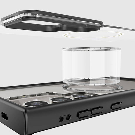 Galaxy S24 Plus Kılıf M-safe Şarj Özellikli Casebang Body Frame Kapak