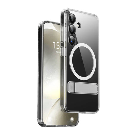 Galaxy S24 Plus Kılıf M-safe Şarj Özellikli Kamera Korumalı Standlı Wiwu KCC-025 Aurora Serisi Kapak