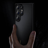Galaxy S24 Plus Kılıf M-safe Şarj Özellikli Karbon Fiber Benks Montage Hybrid ArmorPro Kevlar Kapak