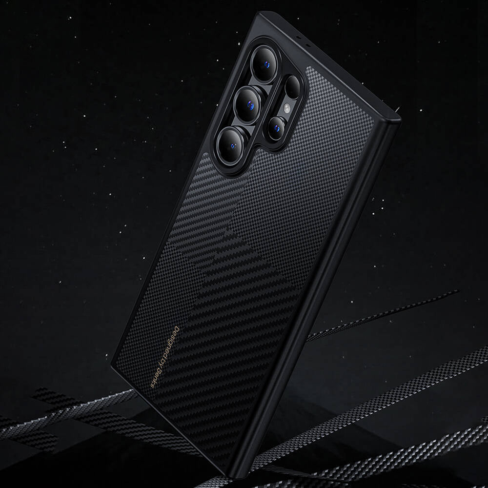 Galaxy S24 Plus Kılıf M-safe Şarj Özellikli Karbon Fiber Benks Montage Hybrid ArmorPro Kevlar Kapak