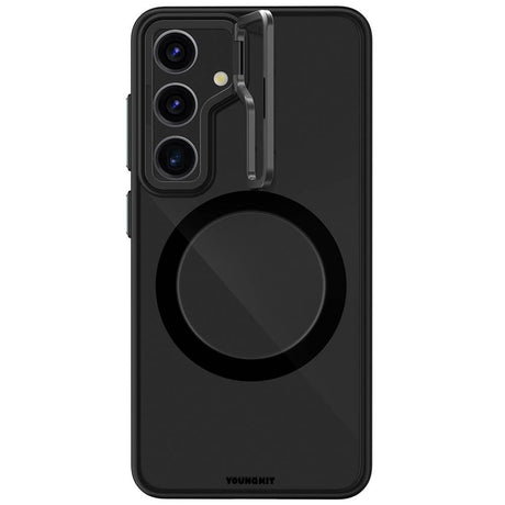 Galaxy S24 Plus Kılıf M-safe Şarj Özellikli Sararma Önleyici Youngkit Crystal Grid Kapak