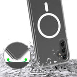Galaxy S24 Plus Kılıf M-safe Şarj Özellikli Şeffaf Sert PC Zore Embos Kapak