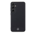 Galaxy S24 Plus Kılıf Mercedes Benz Orjinal Lisanslı M-safe Şarj Özellikli Deri Dokumalı Sade Kapak