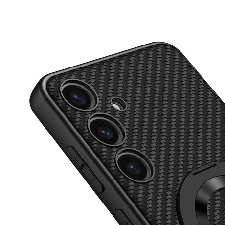 Galaxy S24 Plus Wireless Şarj Özellikli Zore Kıpta Standlı M-safe Silikon Kapak