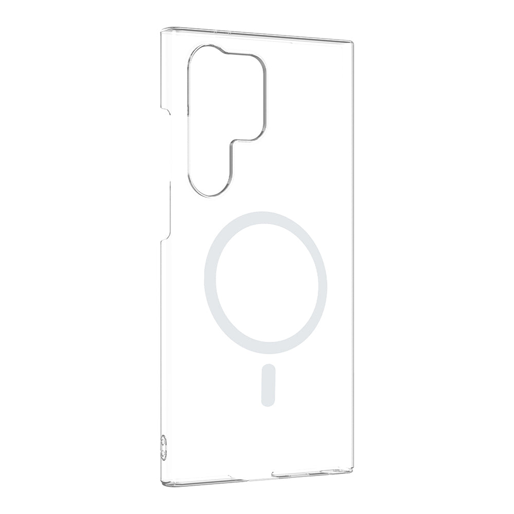 Galaxy S24 Ultra Kamera Korumalı M-Safe Şarj Özellikli Şeffaf Zore London Sert PC Kapak