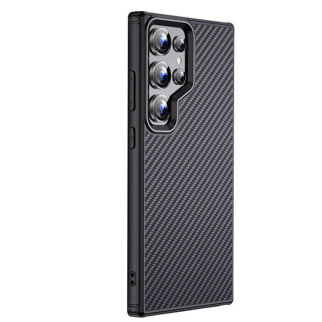 Galaxy S24 Ultra Kılıf Aramid Karbon Fiber M-safe Özellikli Wlons Radison Kapak