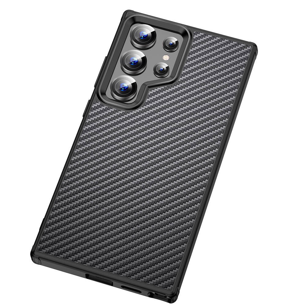 Galaxy S24 Ultra Kılıf Aramid Karbon Fiber M-safe Özellikli Wlons Radison Kapak