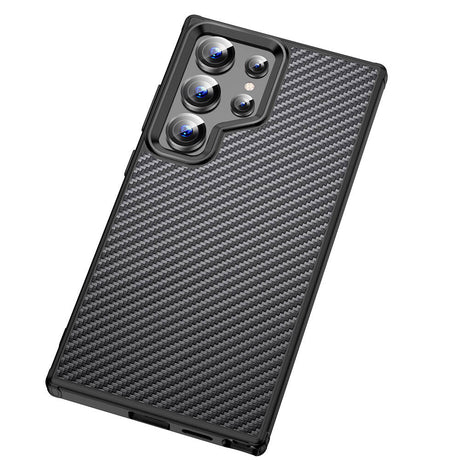 Galaxy S24 Ultra Kılıf Aramid Karbon Fiber M-safe Özellikli Wlons Radison Kapak