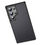 Galaxy S24 Ultra Kılıf Aramid Karbon Fiber M-safe Özellikli Wlons Radison Kapak