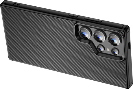 Galaxy S24 Ultra Kılıf Aramid Karbon Fiber M-safe Özellikli Wlons Radison Kapak