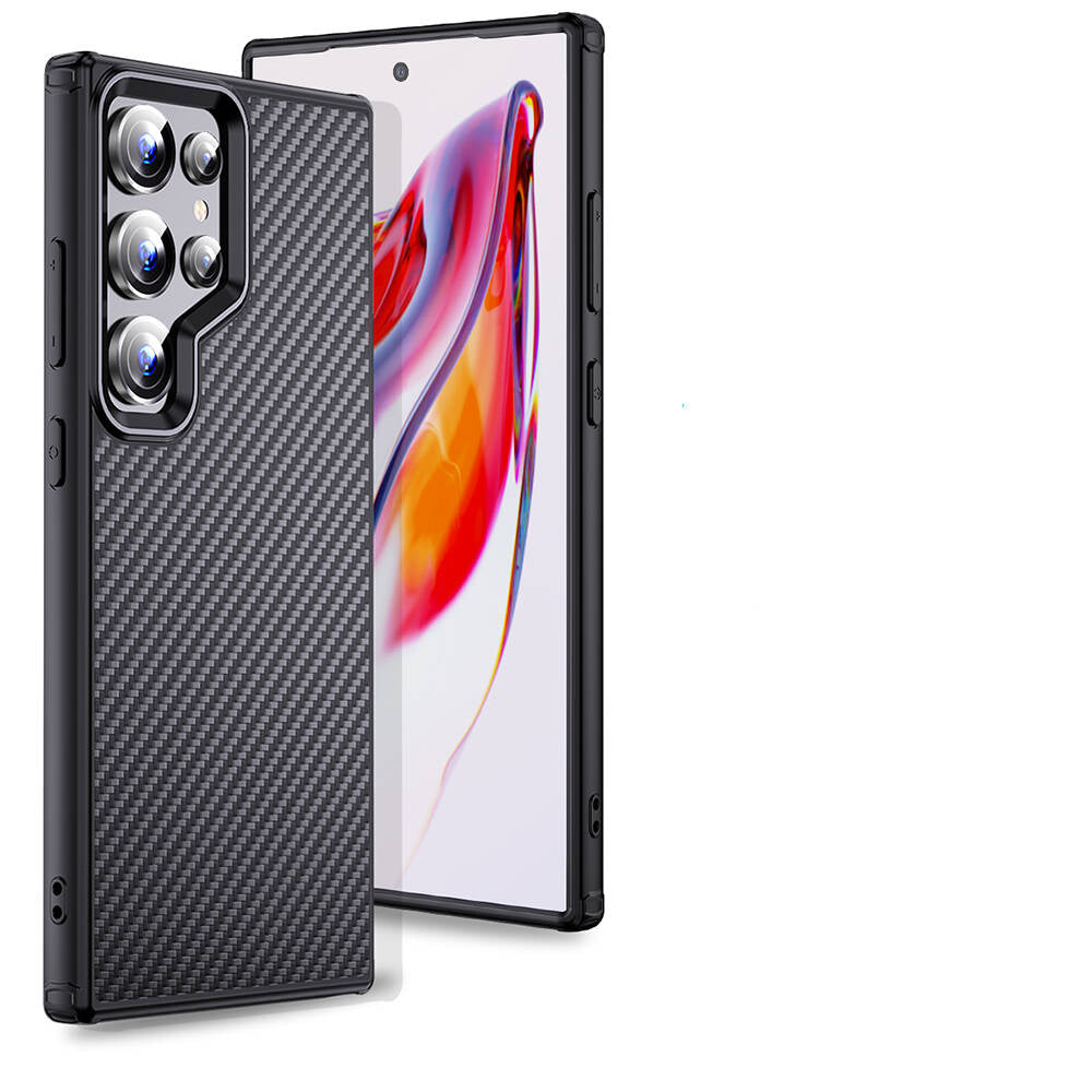 Galaxy S24 Ultra Kılıf Aramid Karbon Fiber M-safe Özellikli Wlons Radison Kapak