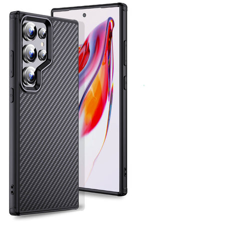 Galaxy S24 Ultra Kılıf Aramid Karbon Fiber M-safe Özellikli Wlons Radison Kapak