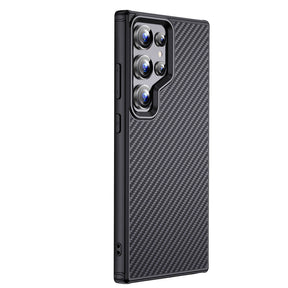 Galaxy S24 Ultra Kılıf Aramid Karbon Fiber M-safe Özellikli Wlons Radison Kapak