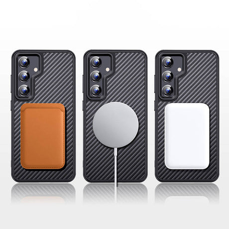 Galaxy S24 Ultra Kılıf Aramid Karbon Fiber M-safe Özellikli Wlons Radison Kapak