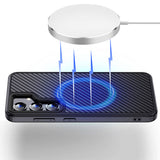 Galaxy S24 Ultra Kılıf Aramid Karbon Fiber M-safe Özellikli Wlons Radison Kapak