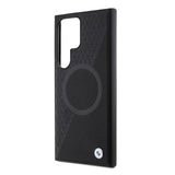 Galaxy S24 Ultra Kılıf BMW Orjinal Lisanslı M-safe Şarj Özellikli Yarım Dokulu Circle Leather Kapak