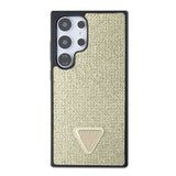 Galaxy S24 Ultra Kılıf Guess Orjinal Lisanslı Taşlı Arka Yüzey Üçgen Logolu Kapak