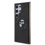 Galaxy S24 Ultra Kılıf Karl Lagerfeld Orjinal Lisanslı M-safe Şarj Özellikli Karl & Choupette IML Baskılı Kapak