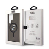 Galaxy S24 Ultra Kılıf Karl Lagerfeld Orjinal Lisanslı M-safe Şarj Özellikli Karl & Choupette IML Baskılı Kapak