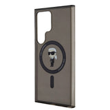 Galaxy S24 Ultra Kılıf Karl Lagerfeld Orjinal Lisanslı M-safe Şarj Özellikli Karl Head IML Baskılı Kapak