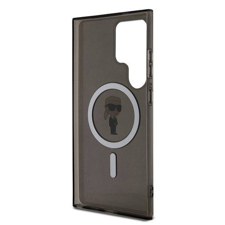 Galaxy S24 Ultra Kılıf Karl Lagerfeld Orjinal Lisanslı M-safe Şarj Özellikli Karl Head IML Baskılı Kapak