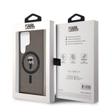Galaxy S24 Ultra Kılıf Karl Lagerfeld Orjinal Lisanslı M-safe Şarj Özellikli Karl Head IML Baskılı Kapak