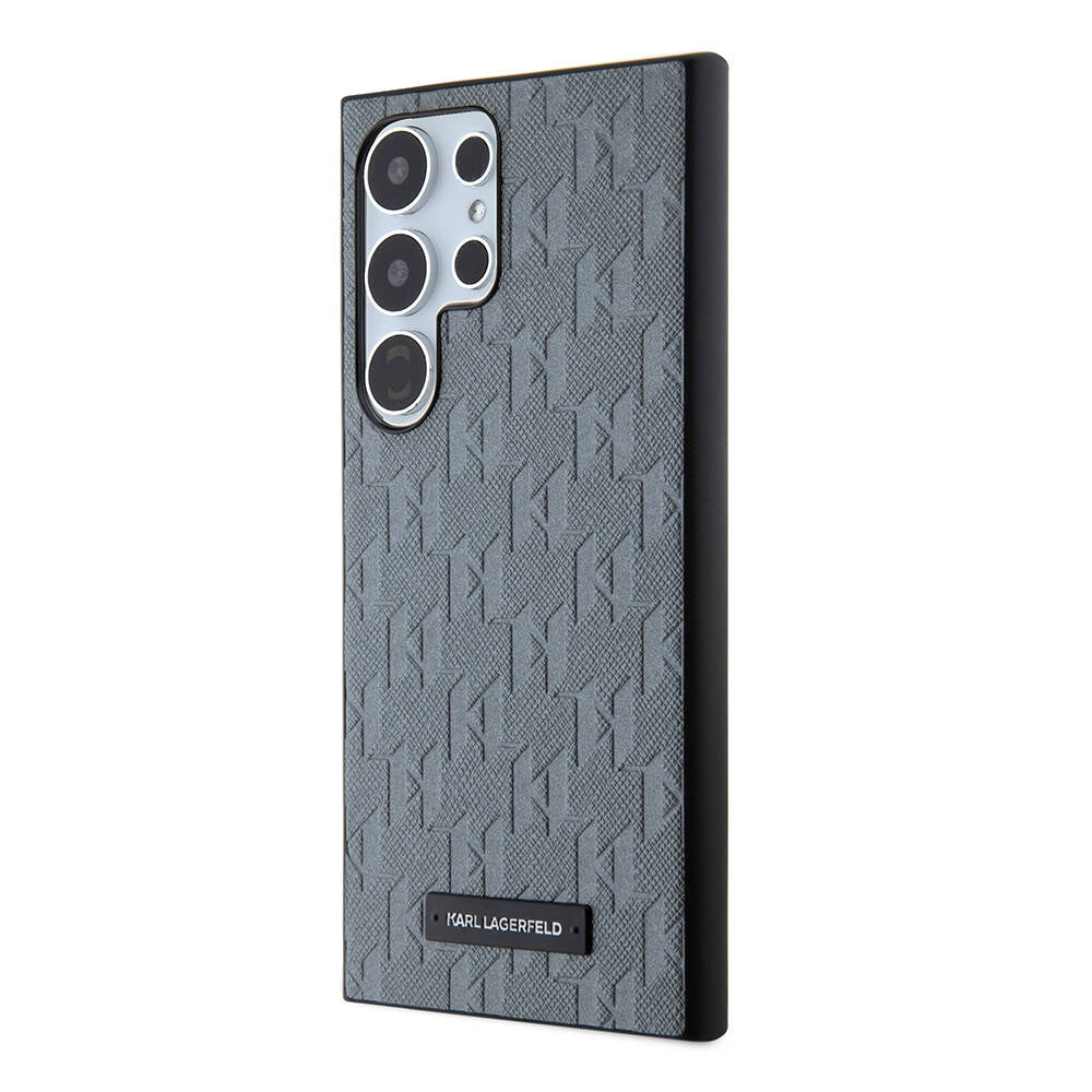Galaxy S24 Ultra Kılıf Karl Lagerfeld Orjinal Lisanslı Saffiano Monogram Metal Logo Kapak