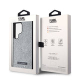 Galaxy S24 Ultra Kılıf Karl Lagerfeld Taşlı Metal Logo Orjinal Lisanslı Kapak