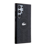 Galaxy S24 Ultra Kılıf Lacoste Orjinal Lisanslı M-safe Şarj Özellikli Çift Katmanlı Timsah Logolu Blend Monogram Kapak