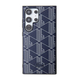 Galaxy S24 Ultra Kılıf Lacoste Orjinal Lisanslı M-safe Şarj Özellikli PU Deri Görünümlü Karışık Monogram Desenli Kapak