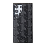 Galaxy S24 Ultra Kılıf Lacoste Orjinal Lisanslı M-safe Şarj Özellikli PU Deri Görünümlü Karışık Monogram Desenli Kapak