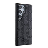 Galaxy S24 Ultra Kılıf Lacoste Orjinal Lisanslı M-safe Şarj Özellikli PU Deri Görünümlü Karışık Monogram Desenli Kapak
